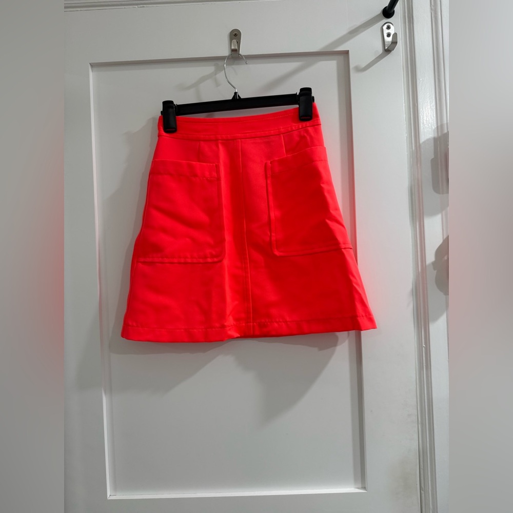 Marc by Marc Jacobs Lava (neon pinkish orange) short skirt w/ front pockets